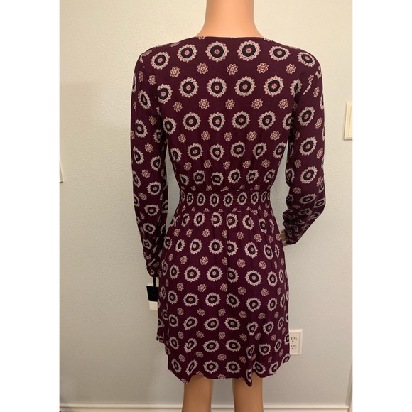 Takara Burgundy Floral Print Dress - Picture 6 of 12